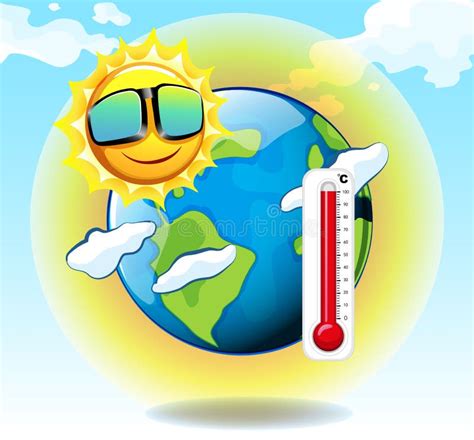 Earth In Hot Weather Stock Vector Illustration Of Melt
