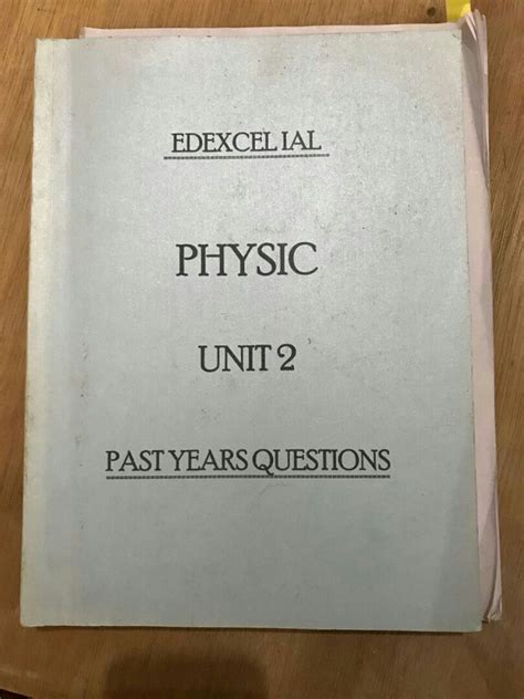 Edexcel IAL physics unit 2 past year questions, Hobbies & Toys, Books ...