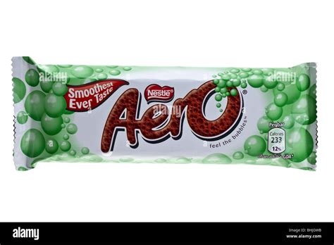 Bar Of Nestle Aero Mint Milk Chocolate Stock Photo Alamy