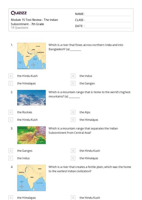 The Indus Civilization Worksheets For Th Year On Quizizz Free