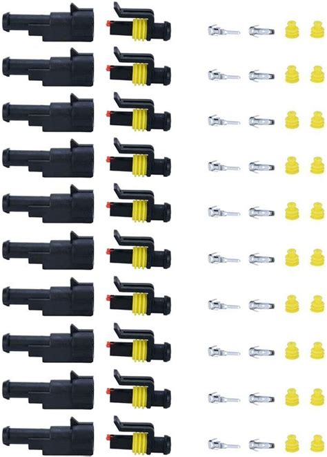 Esupport 10 X 1 Pin Way Car Waterproof Electrical Connector Plug Socket Plug Kit