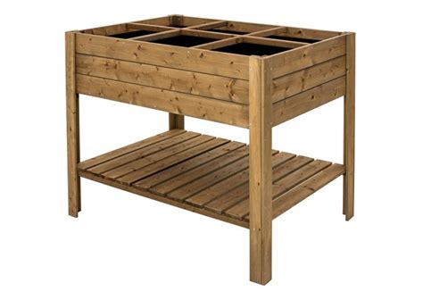 Carré potager en bois autoclave sur pieds 120 x 80 cm H 88 cm