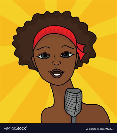 The Singing Woman Royalty Free Vector Image Vectorstock