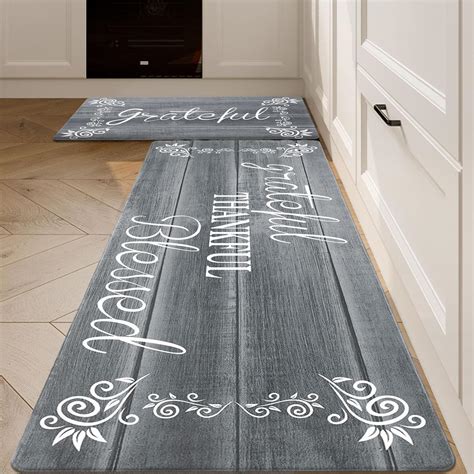 HEBE Anti Fatigue Kitchen Mats Set Non Slip Padded Floor Waterproof