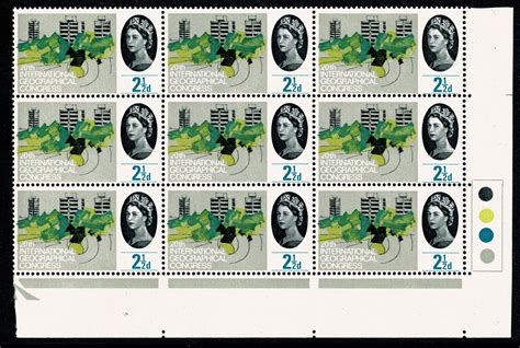 1964 Geog. Congress 2½d (ord). Listed constant variety "short line ...