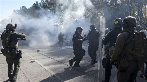 Police and protesters clash at Atlanta training center site derided by ...