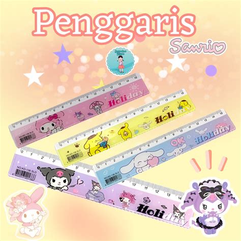 Jual Penggaris Sanrio Cm Cute Ruler Lucu Ready Karakter Harga