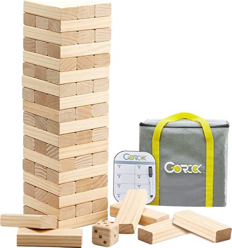 Amazon.com: GOROCK Giant Tumble Tower, Indoor Outdoor Stacking Timber ...
