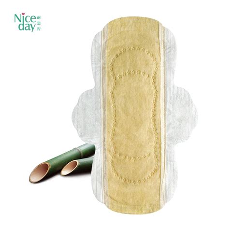 Environmental Bamboo Fiber Sanitary Napkins Biodegradable Cotton Pads