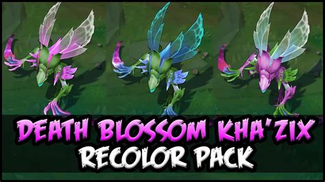 Death Blossom Kha'Zix Chroma Pack (3 Skins) - Custom Skin Spotlight ...