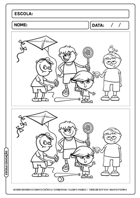 Jogo Dos 7 Erros Para Colorir - 20 Jogos dos 7 erros para imprimir - Jogos de concentração