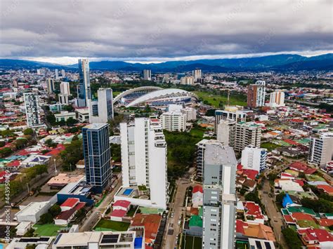 Beautiful Aerial View Of The City Of San Jose Costa Rica Near The