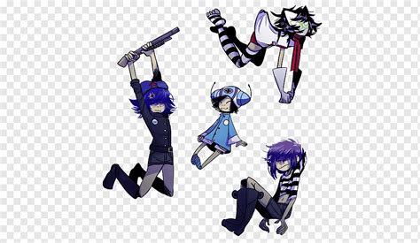 Noodle D Gorillaz Drawing Murdoc Niccals Cyborg Sticker Guitarist