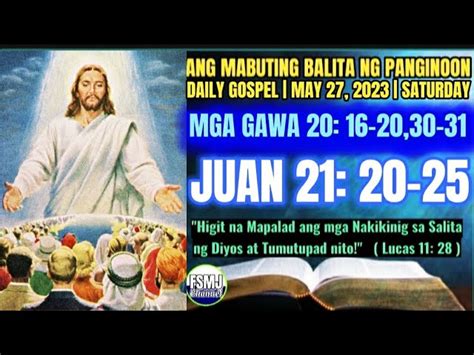 Ang Mabuting Balita Ng Panginoon May Ang Salita Ng Diyos