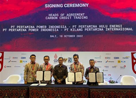 Pertamina Hulu Energi Tandatangani Perjanjian Karbon Kredit