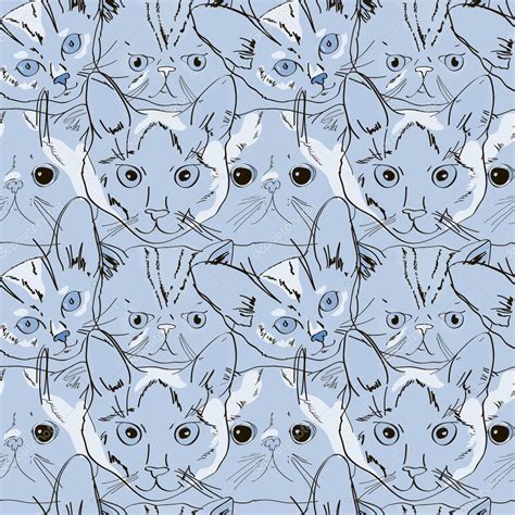 Vector cat pattern Stock Vector by ©Galieva0410 113437068