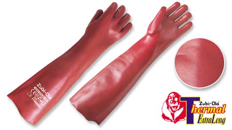 Guantes PVC Color Rojo Largo 23 62 60cm Thermal ExtraLong