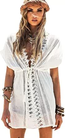 Lazz On Mujer Pareos Sexy Playa Traje De Ba O Algod N Bikini Cover Up V