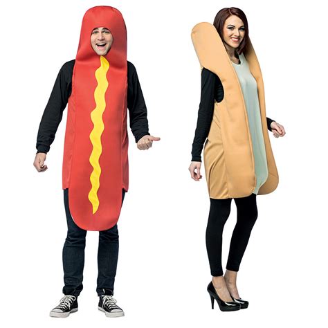 Hot Dog And Bun Couples Adult Costume Standard Size Ebay