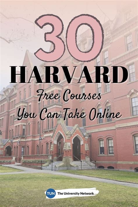 Harvard Free Courses You Can Take Online Tun Free College