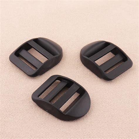 10pcs Black Double Bar Buckle Plastic Bag Buckle Adjuster 41mm Etsy