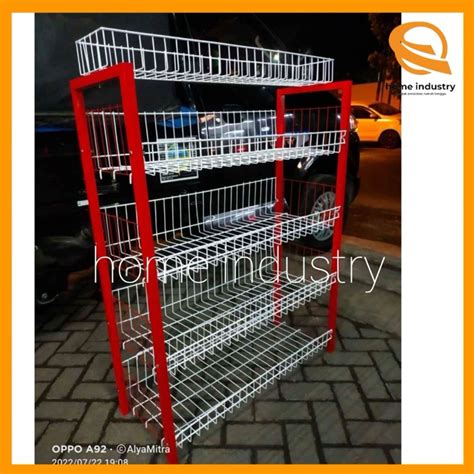 Jual Rak Ciki Besi Ss 5 Roda Rak Serbaguna Mini Market Rak Display