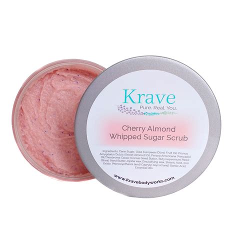 Cherry Almond Whipped Sugar Scrub Krave Sugar Scrub Cherry Almond