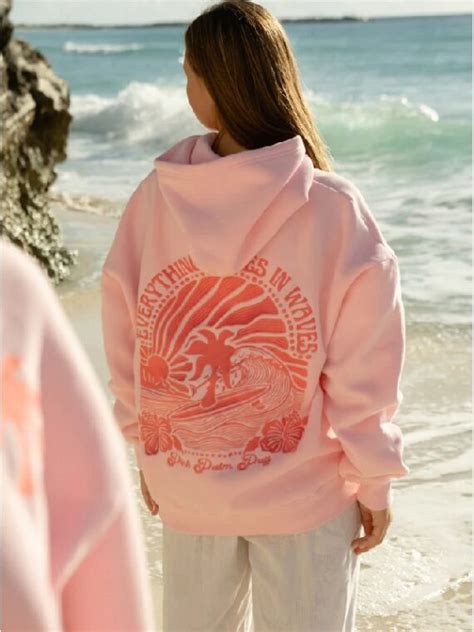 Pink Palm Puff Pullover Hoodie 50 Off The California Outfits