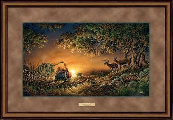 Terry Redlin Sunset Harvest Elite Open Edition Deluxe Framed Terry