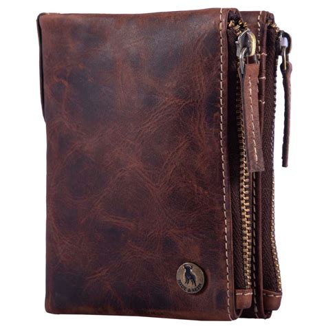 hhide skin daniel leather wallet  men black hide  skin