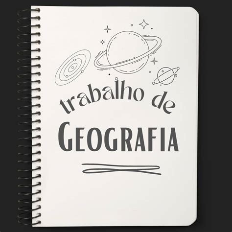 Criativo Capa De Trabalho De Geografia