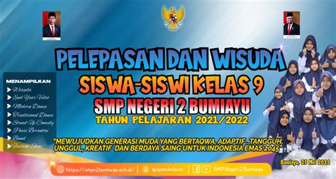 Kegiatan Pelepasan Dan Wisuda Siswa Kelas 9 Tahun Pelajaran 20212022