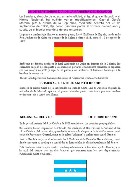 Historia De La Bandera Del Ecuador Ecuador América Del Sur