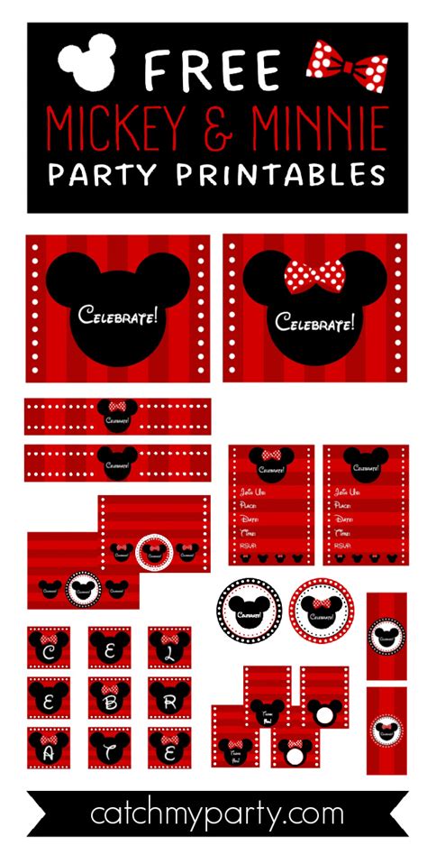 Minnie Mouse Head Invitation Template