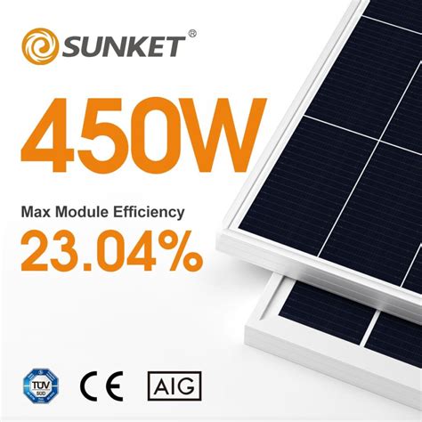 HJT Solar Panel Sunket HJT MBB Half Cut Solar Technology