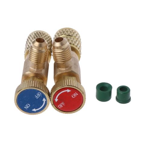 2pcsset Safety Valve R410a R22 Plus Fluoride Air Conditioning Refrigerant Safety Adapter Valve