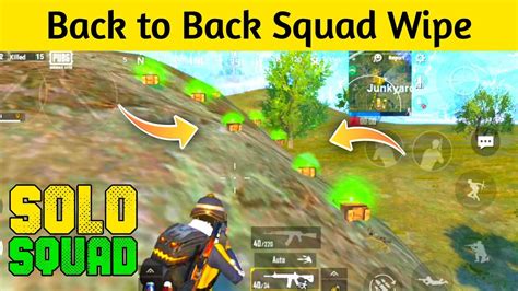 Back To Back Squad Wipe In Pubg Mobile Lite Kills Solo Vs Squad