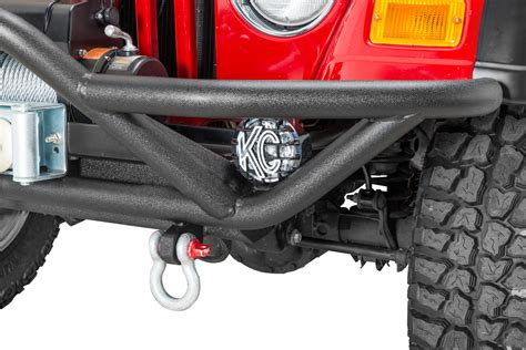 Quadratec Qrc Front Bumper With Q9000 Self Recovery Winch In Gray And Free Winch Plate For 87 06