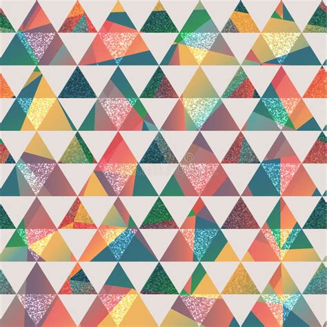 Colored Triangle Seamless Pattern Stock Vector Illustration Of