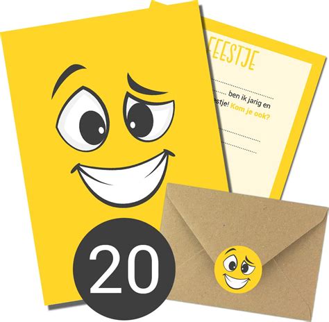 Uitnodiging Kinderfeestje Enveloppen Sluitstickers Voordeelset