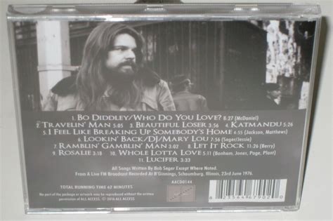 Bob Seger Live Bullet Radio Chicago June 23 1976 Cd 2016