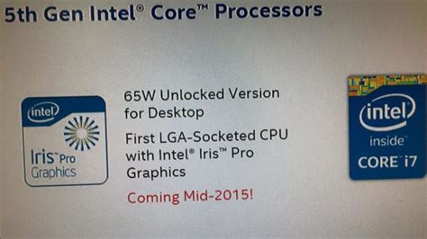 Intel S 5th Generation Unlocked Broadwell Desktop Socketed Processors To Arrive In Mid 2015