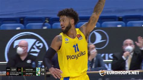 Maccabi Playtika Tel Aviv Zalgiris Kaunas 85 57 Tyler Dorsey 16