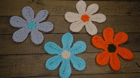 Kwiatek Retro Na Szyde Ku Tutorial Crochet Flower Power Youtube