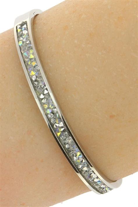 Stalen Dames Armband Sophia Deluxe Zilverkleur Strass Pla