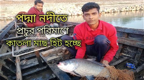 পদ্মা নদীতে প্রচুর পরিমাণে কাতলা মাছ হিট হচ্ছে Hook Fishing River