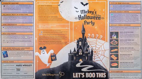 Mickey S Not So Scary Halloween Party Guide Map 2022