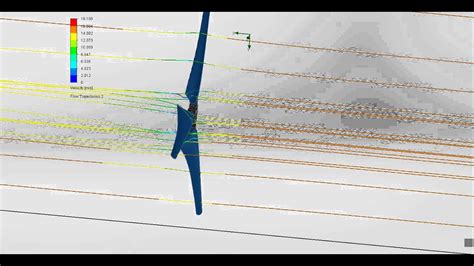 Flow Simiulation With Solidworks On Wind Turbine Blades Youtube