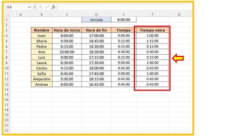 Calcular Horas Extras En Excel