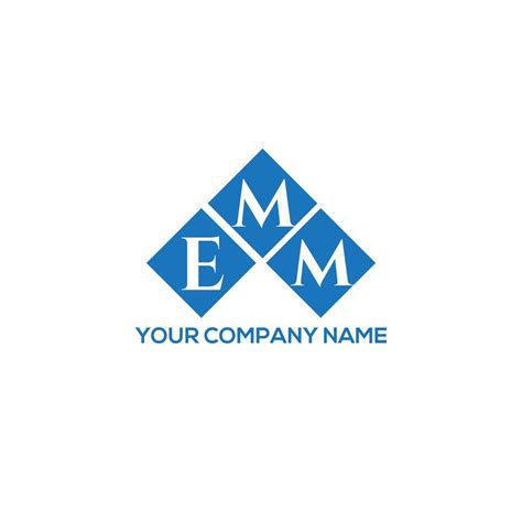 EMM letter logo design on WHITE background. EMM creative initials ...